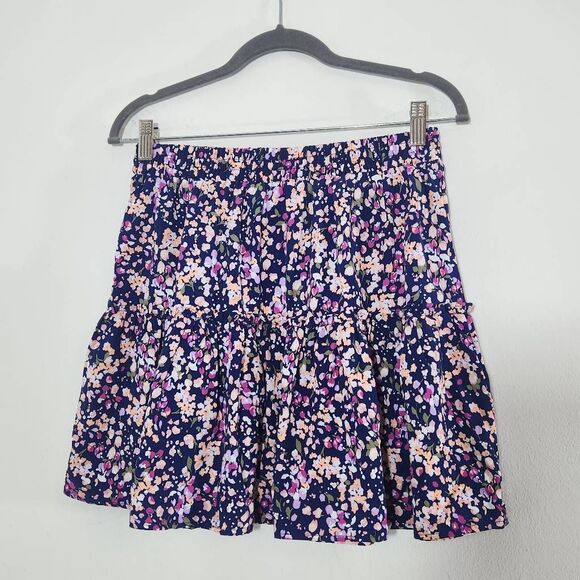 Sanctuary Matching Set Navy Floral Flirty Mini Skirt and Tank Top NWT Sz Medium - Picture 6 of 15